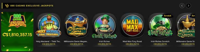 888 Casino Jackpots