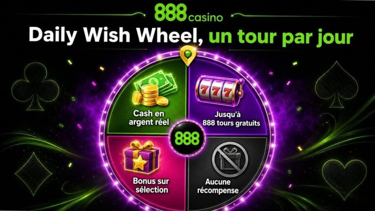 888 Casino Daily Wish Wheel